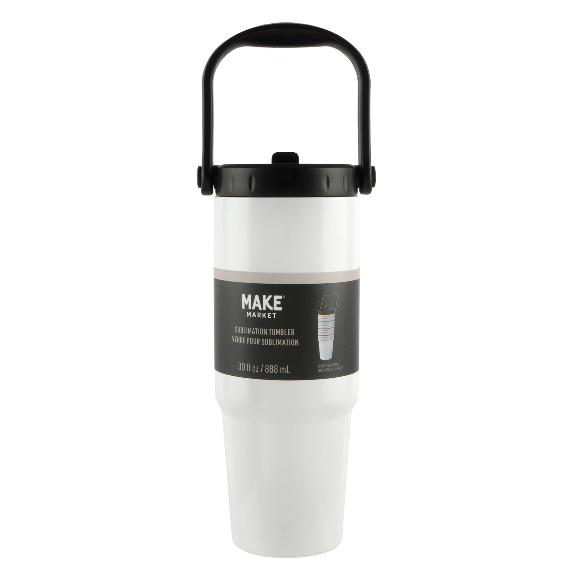 8 Pack: 30oz. Stainless Steel Sublimation Travel Tumbler by Make Market®
